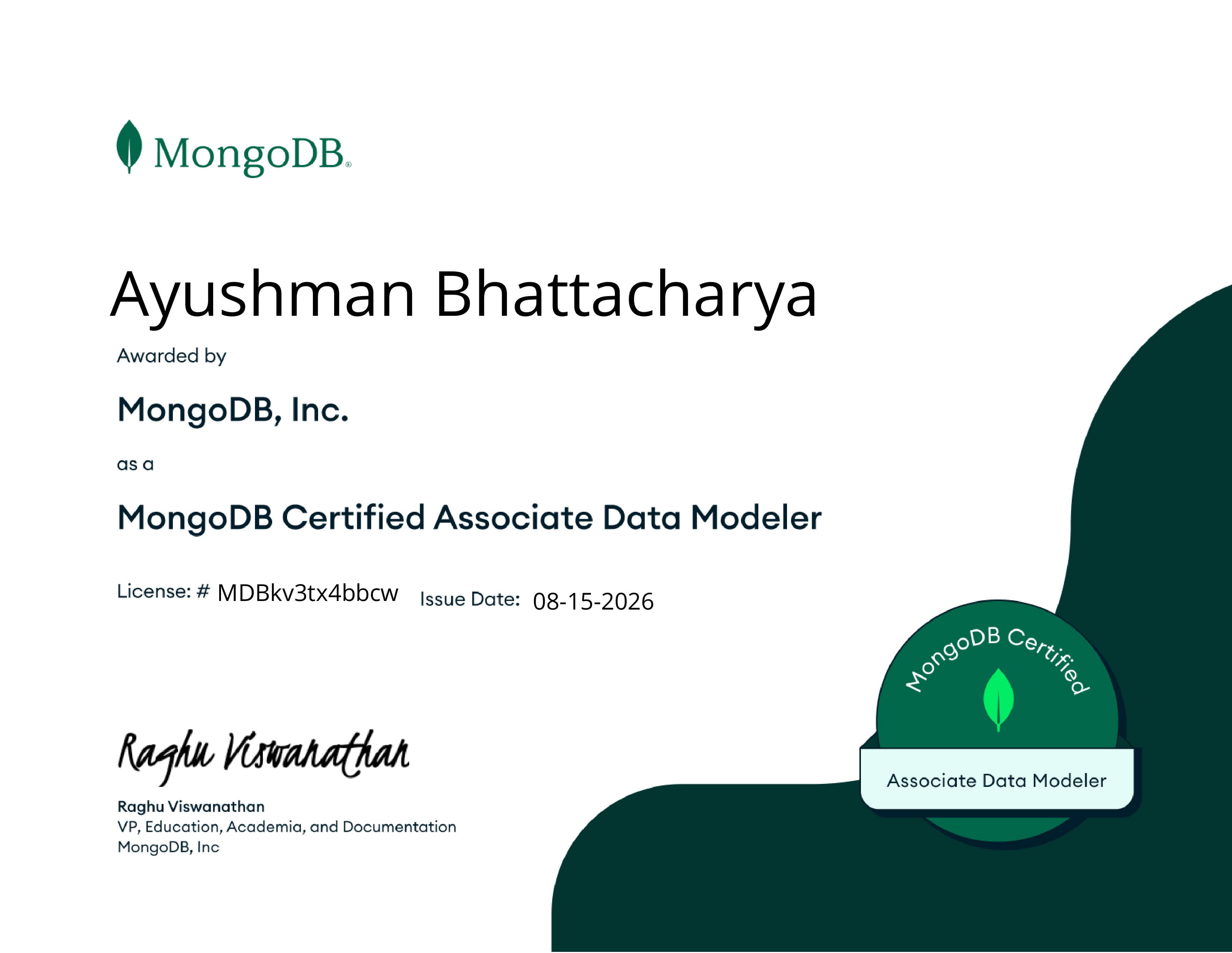 MongoDB Certified Developer